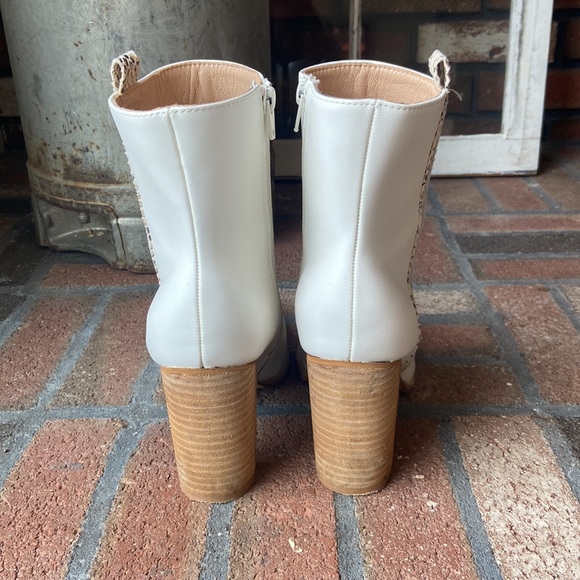 Grit and Grey IVORY Python Strip Booties - Picture 4 of 8